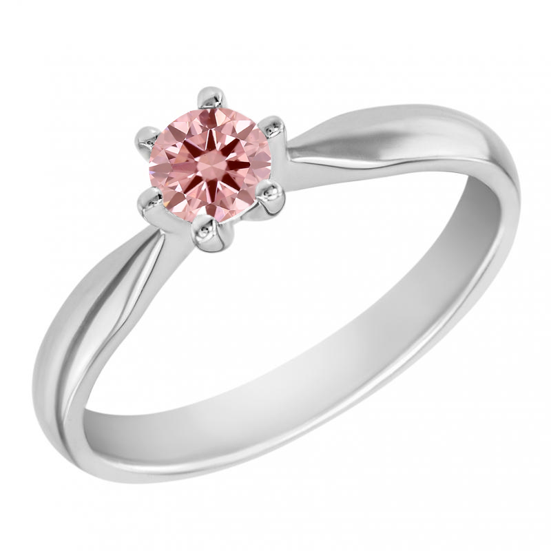 Eppi Zásnubní prsten s certifikovaným fancy pink lab-grown diamantem Iravan RE45196