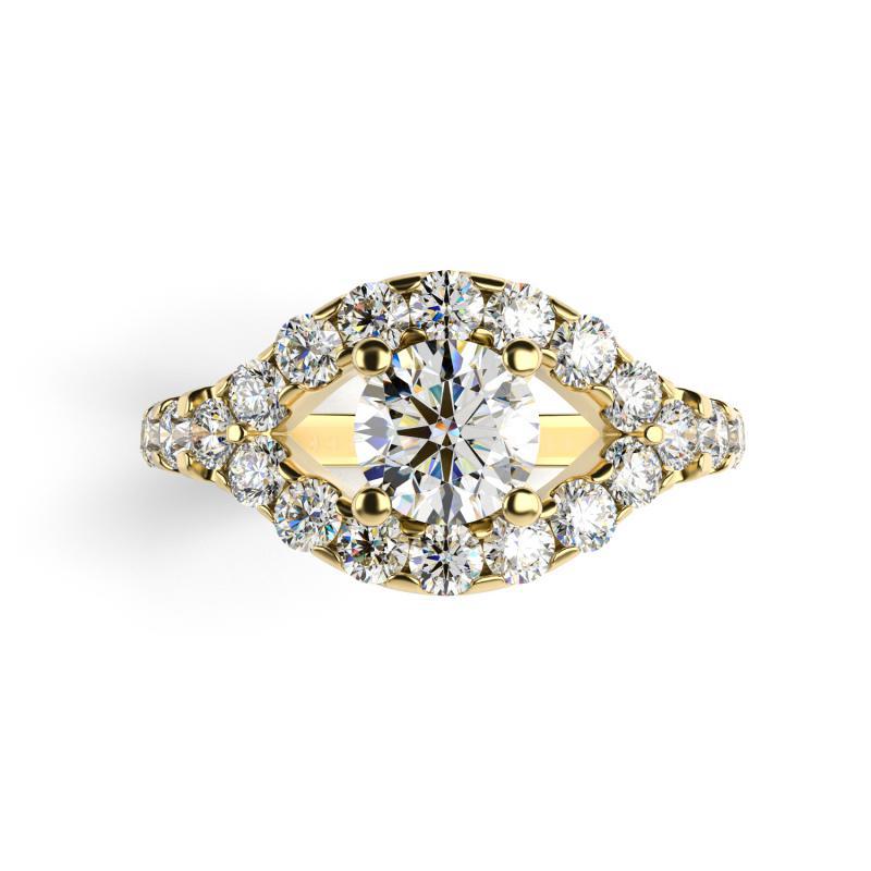 Prsten s diamanty ze zlata