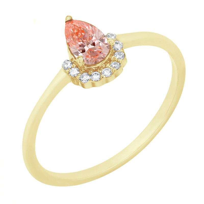 Zásnubní prsten s certifikovaným fancy pink lab-grown diamantem Pallavi 114840