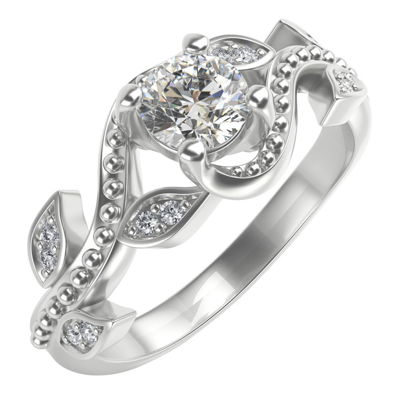 Vintage zásnubní prsten s lab-grown diamanty Vindo 115760