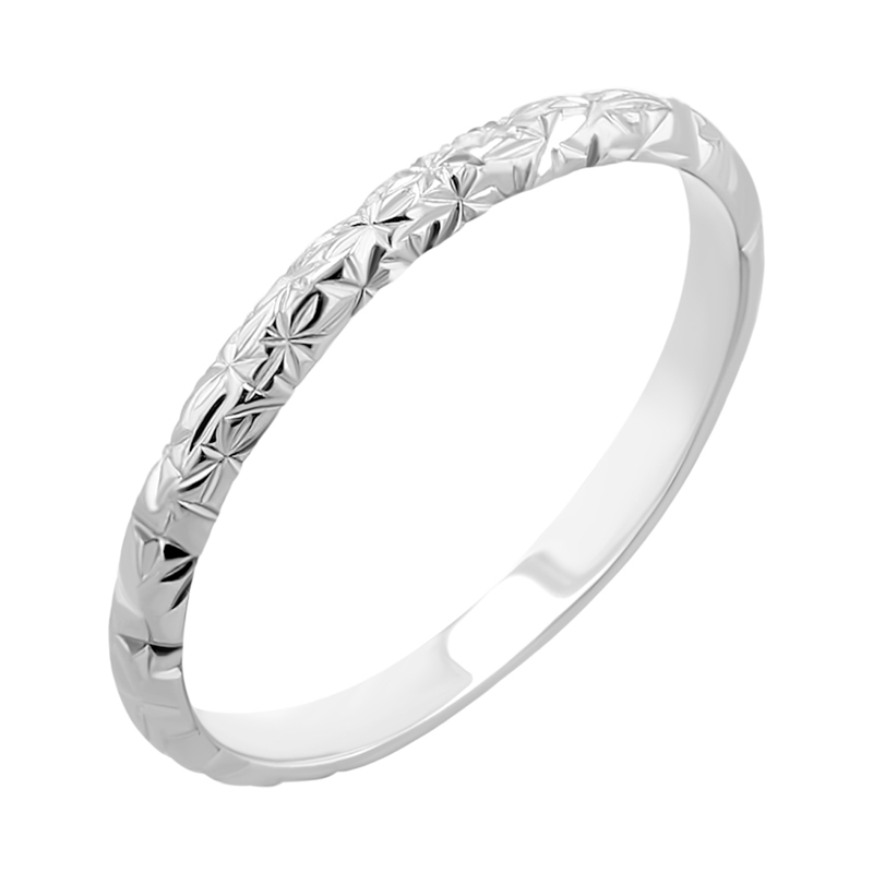 Snubní prsteny s ruční rytinou hvězd Alix 116370