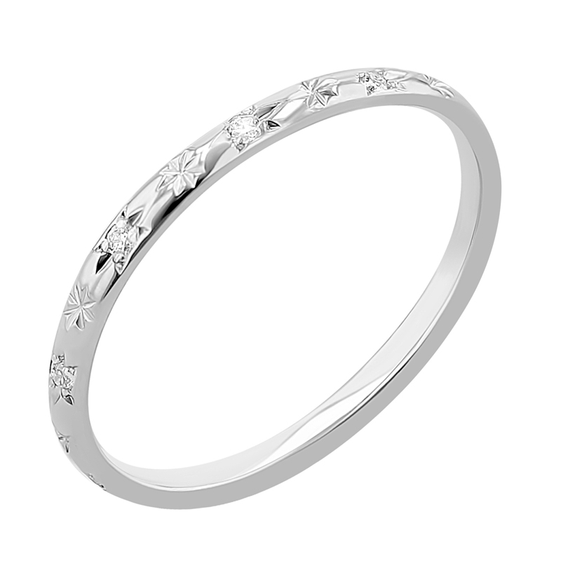Snubní prsteny plné hvězd s diamanty Mirias 116610