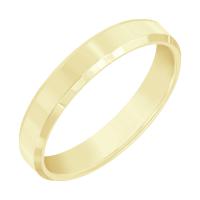 Zlatý snubní prsten se zkosenými hranami Varden