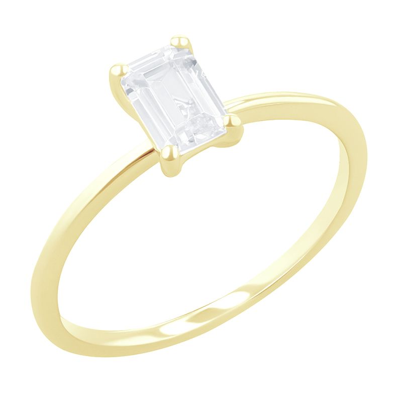 Zásnubní prsten s emerald lab-grown diamantem Olson 119090