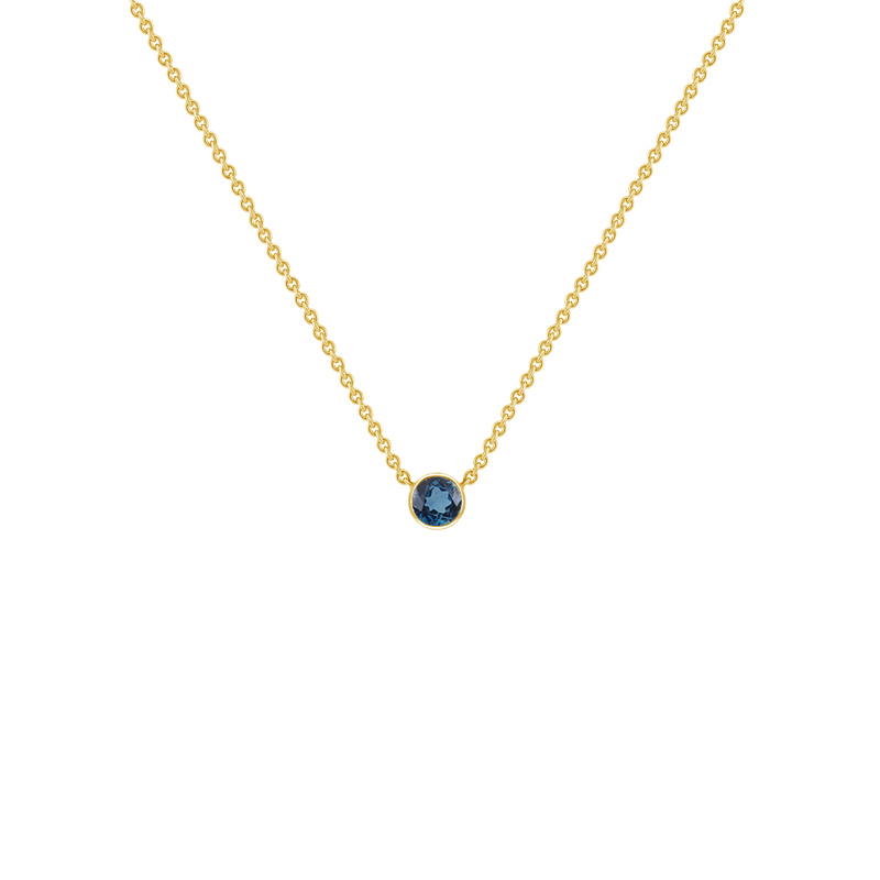 Minimalistický náhrdelník s londýnským topazem Glosie 122190