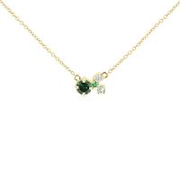 Cluster náhrdelník se zeleným diamantem a drahokamy Millie