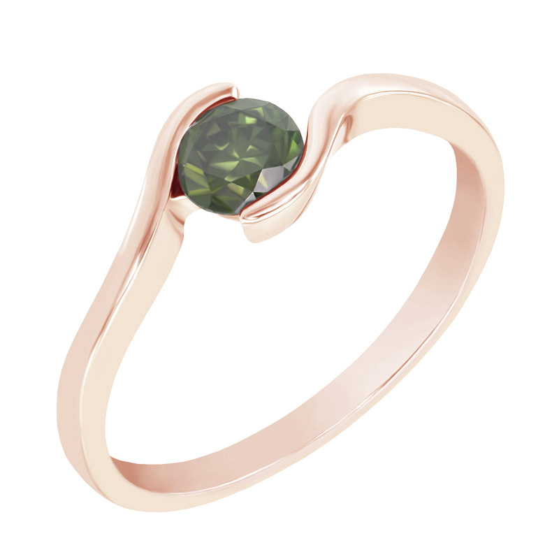 Zásnubní prsten se zeleným diamantem Saffar 125510