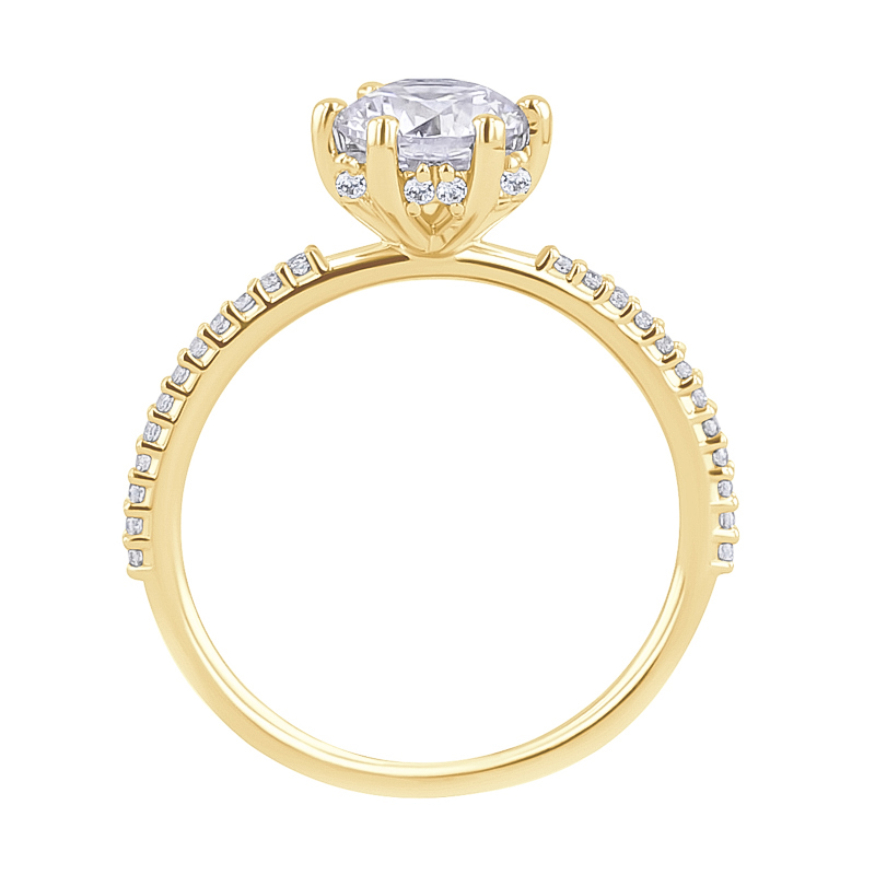 Zdobený zásnubní prsten s diamanty Narina 127910