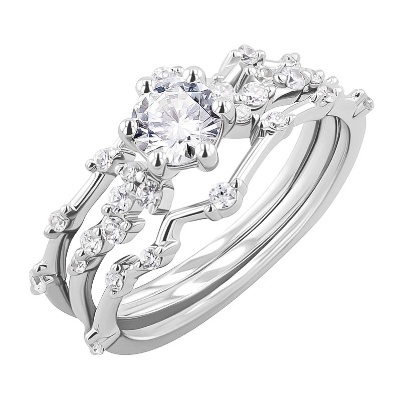 Set prstenů s možností výběru lab-grown diamantu Carina