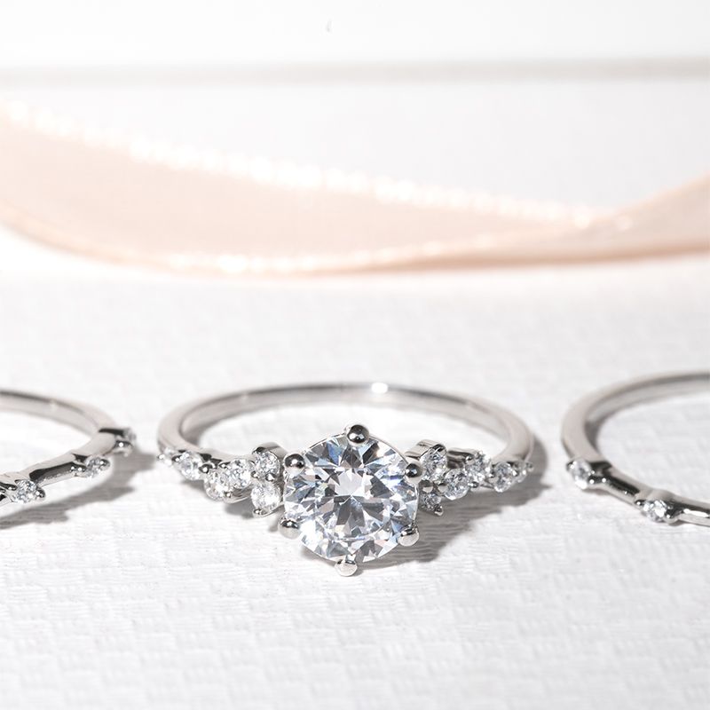 Set prstenů s možností výběru lab-grown diamantu Carina 128080