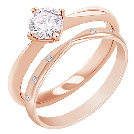 Set prstenů s možností výběru diamantu Toskani