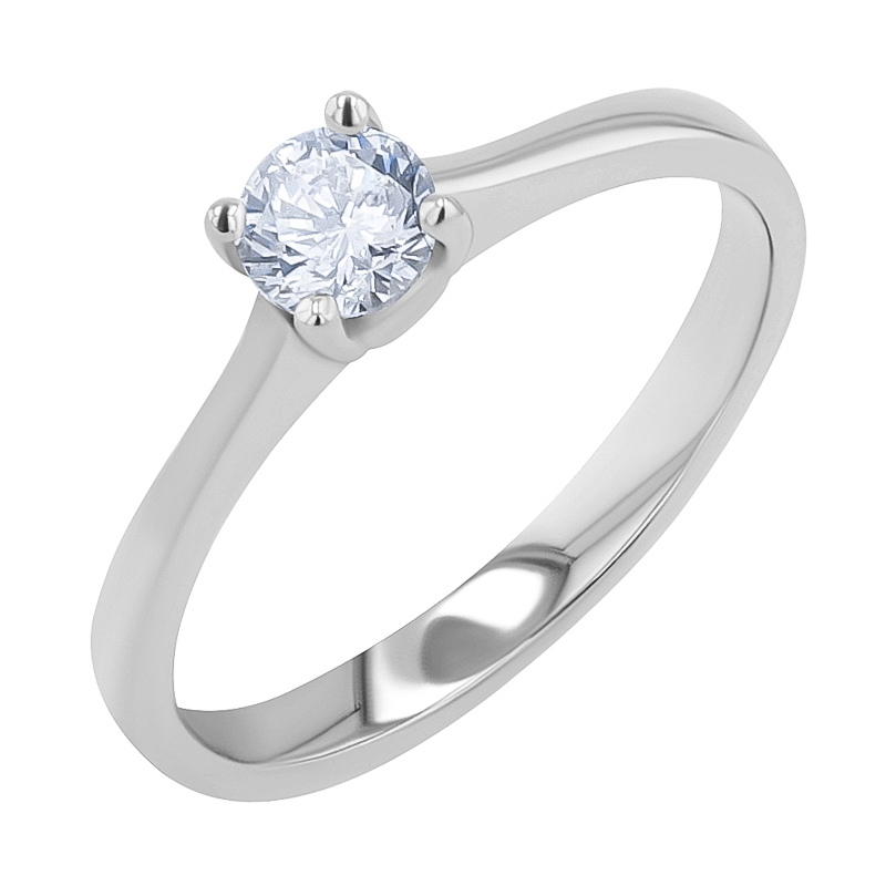 Zásnubní prsten se srdíčkem a diamantem Lenal 136050