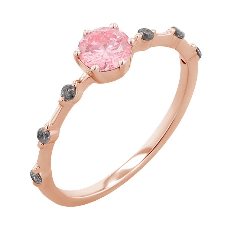 Eppi Zásnubní prsten s certifikovaným fancy pink lab-grown diamantem Imelda RE47161