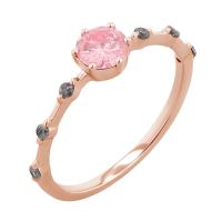 Zásnubní prsten s certifikovaným fancy pink lab-grown diamantem Imelda