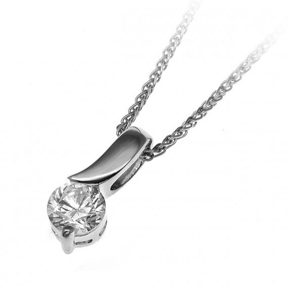 Platinový náhrdelník s diamantem Avalon