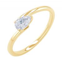 Atypický zásnubní prsten s lab-grown pear diamantem Hazel