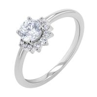 Half halo prsten s lab-grown diamanty Sonnie