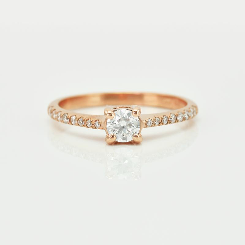 Prsten z růžového zlata 15470
