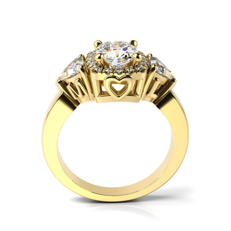 Diamantový zlatý prsten 16070