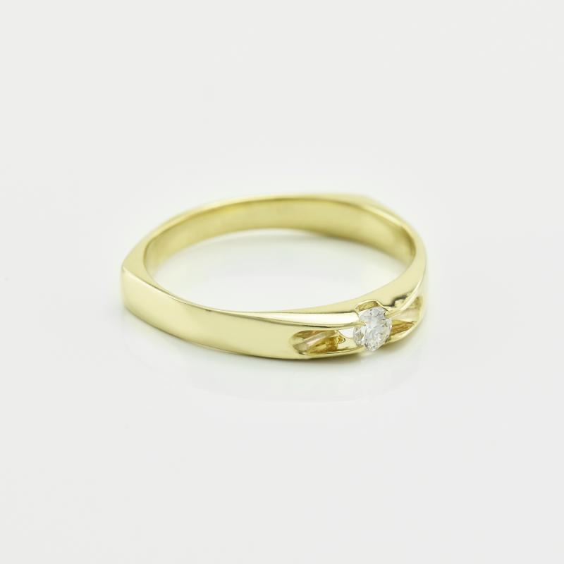 Diamantový prsten ze žlutého zlata 18310