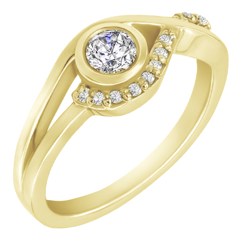Prsten ze žlutého zlata 18320