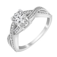 Luxusní infinity zásnubní prsten s diamanty Frankie