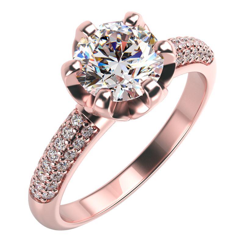 Prsten z růžového zlata 19230