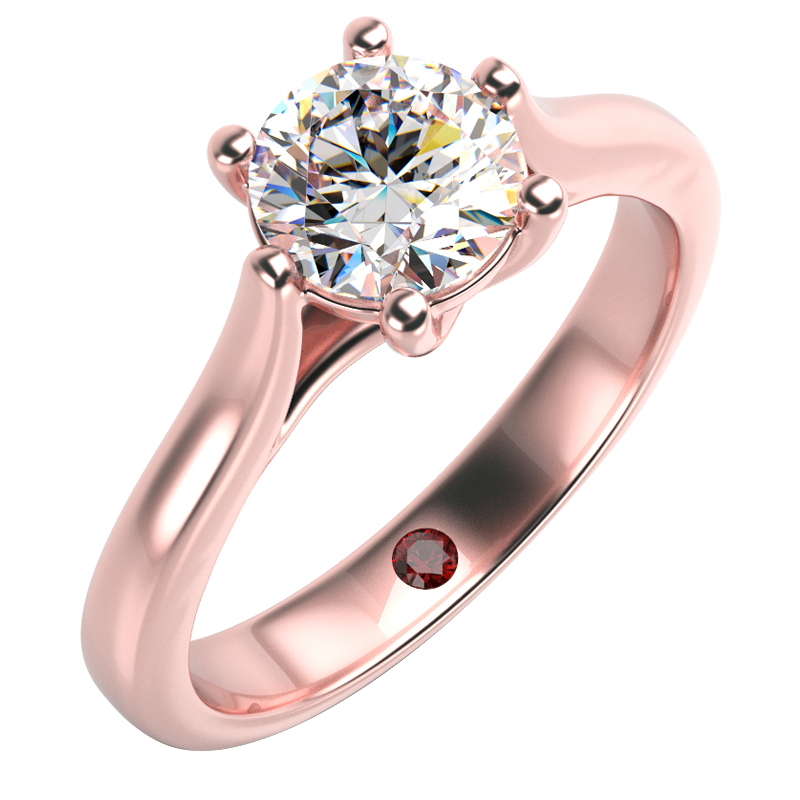 Prsten z růžového zlata 19870