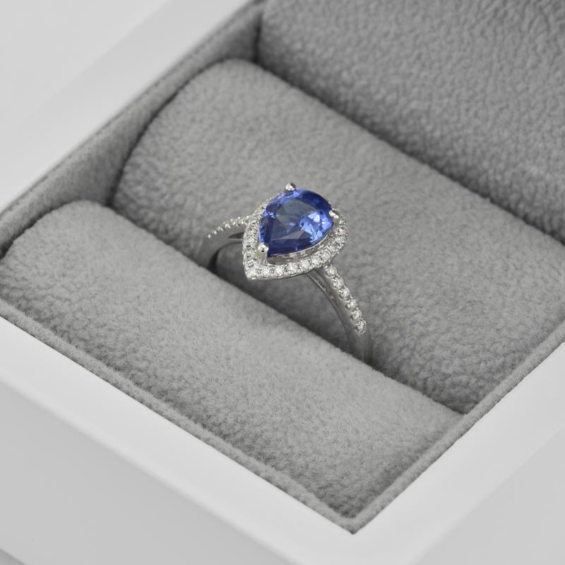 Diamantový prsten s tanzanitem