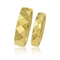 Zlaté snubní prsteny se vzorem Becy
