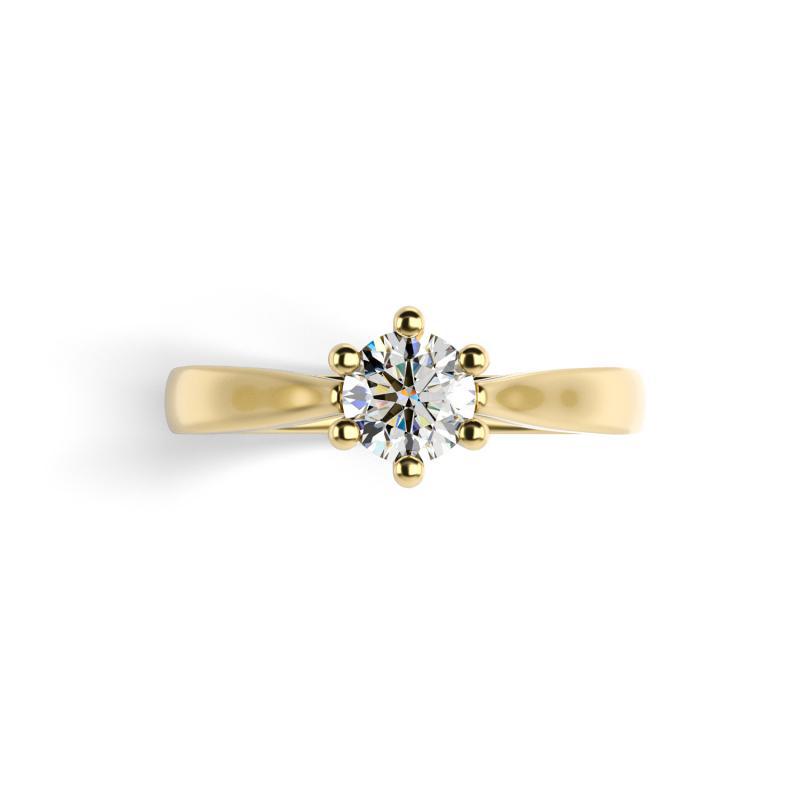 Diamantový zlatý prsten 22210