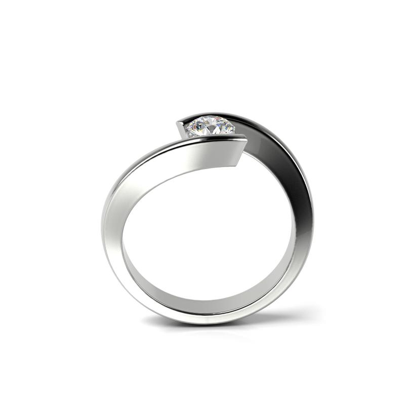 Platinový prsten s diamantem 23520