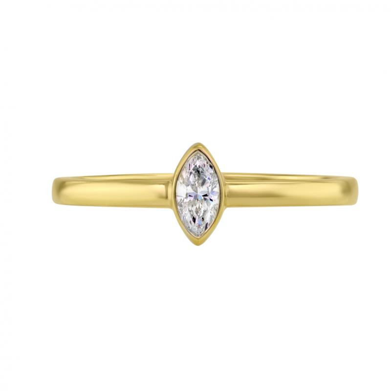 latý prsten s marquise diamantem 26290
