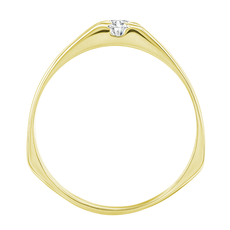 Prsten ze zlata boční pohled