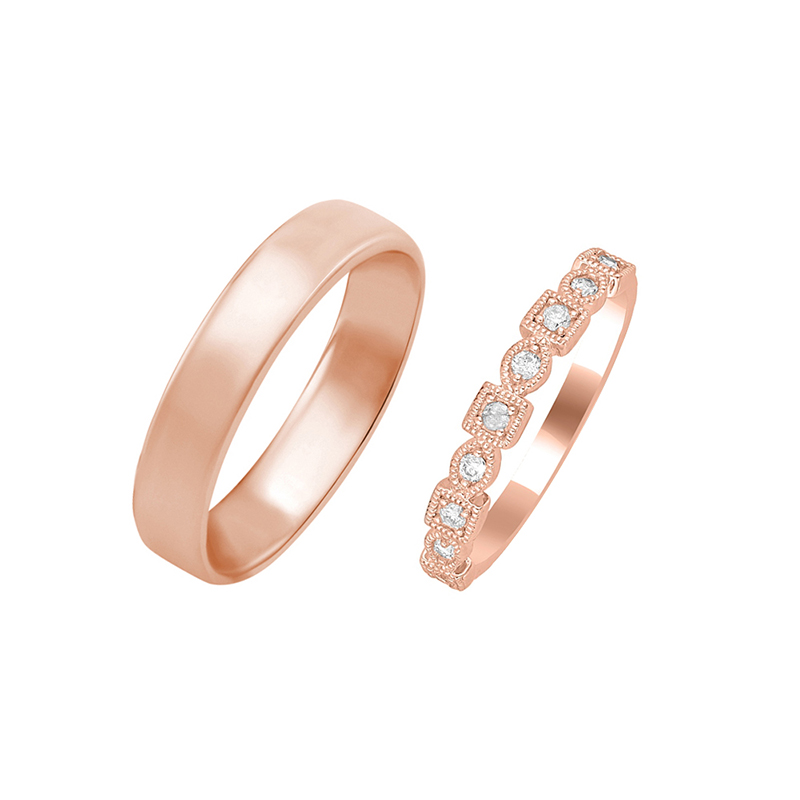 Diamantový vintage prsten a komfortní prsten pro pány 29860