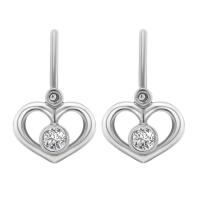 Zlaté dětské náušnice srdíčka Ariel