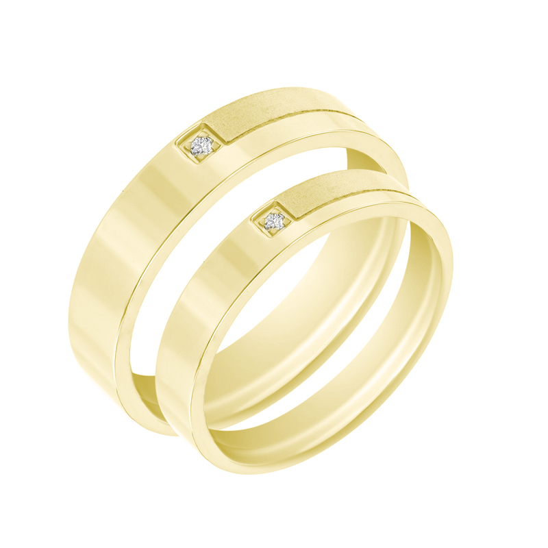 Diamanty v snubních prstenech ze zlata 33360