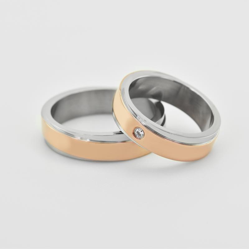 Snubní prsteny z kombinovaného zlata 33380