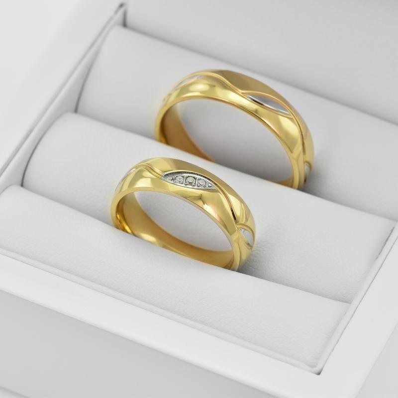 Snubní prsteny z kombinovaného zlata 33440