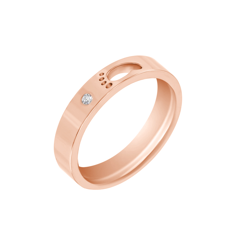 Dámský snubní prsten z růžového zlata 33480