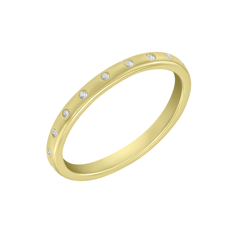 Eternity snubní prsten ze žlutého zlata