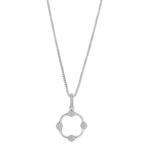 Stříbrný náhrdelník s kubickými zirkony