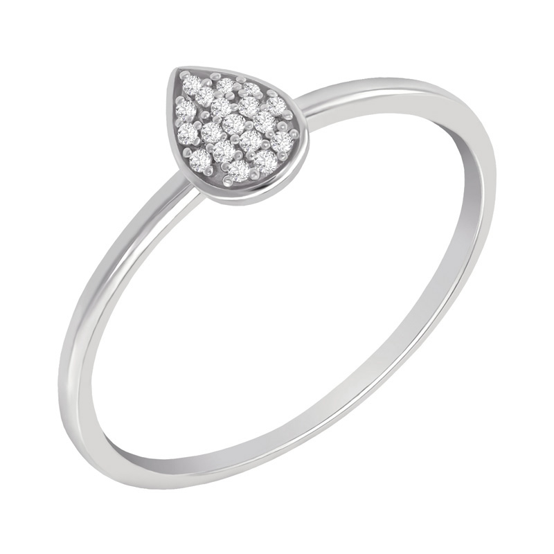 Diamantový prsten ve tvaru kapky