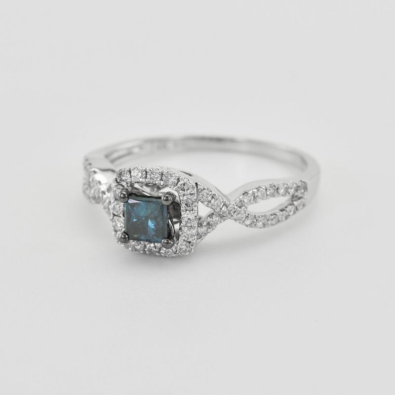 Prsten s princess diamantem 35710