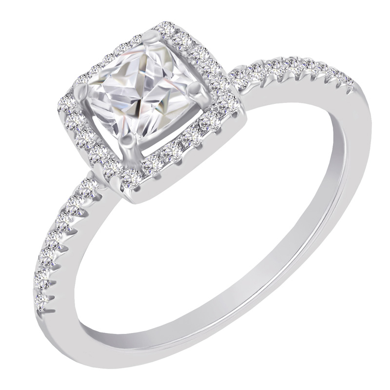Halo zásnubní prsten s diamanty
