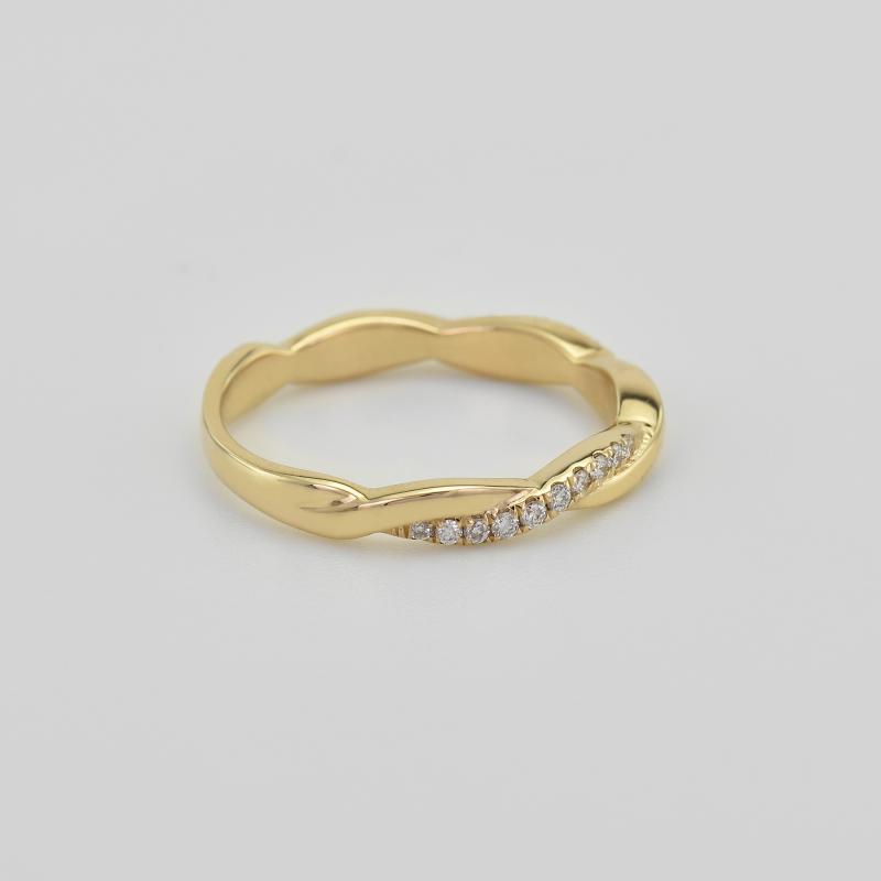 Zlatý proplétaný prsten 37990