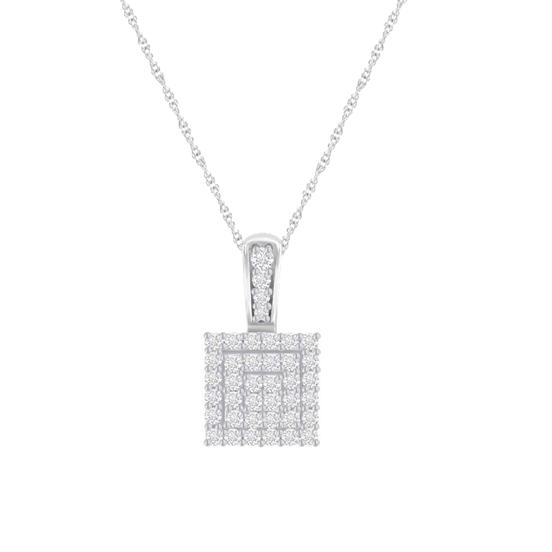 Diamantový čtvercový náhrdelník Quilla 41430