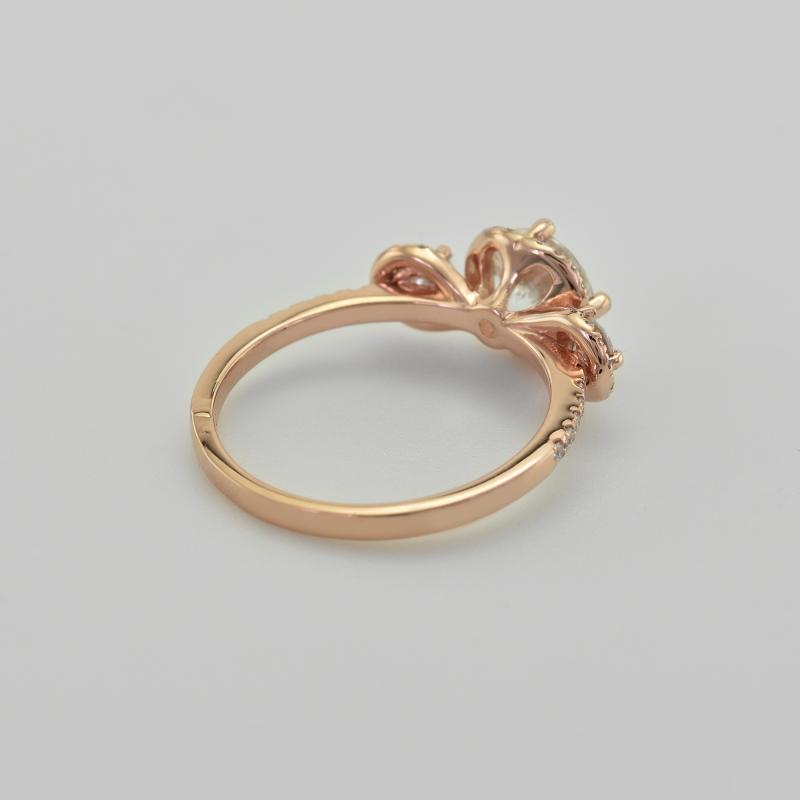 Zásnubní prsten z růžového zlata 42340