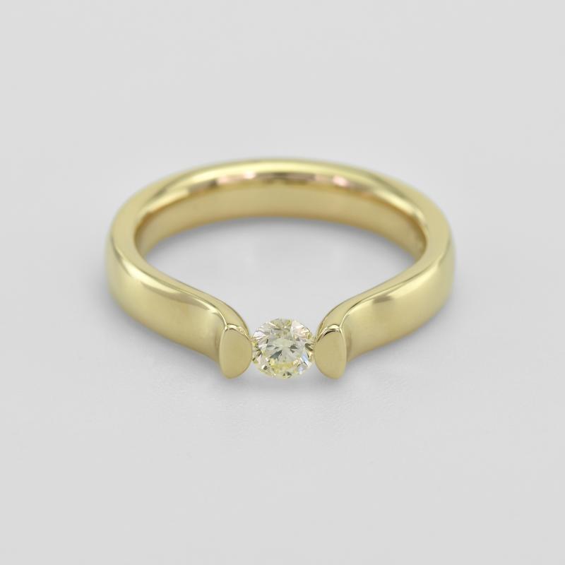 Zásnubní zlatý prsten s diamantem v tlakovém osazení Wasana 45070