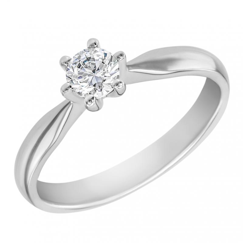 Zásnubní prsten s certifikovaným IGI diamantem Ibay